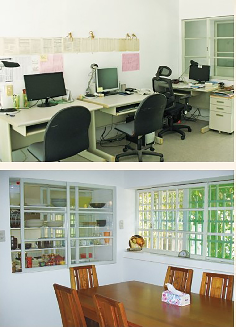 Research room and restaurant in the Japanese dormitory of the International Center for Tainan Area Humanities and Social Sciences Research